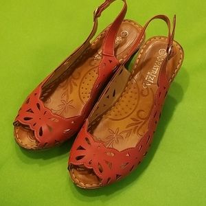 Patrizia Slingback Wedge with Cutout Design